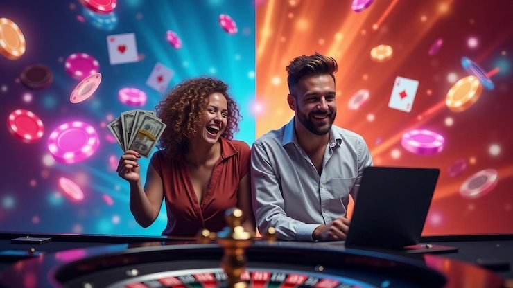 Antarmuka permainan Casino Hold'em langsung di aplikasi bola11 dengan dealer dan kartu yang terlihat jelas